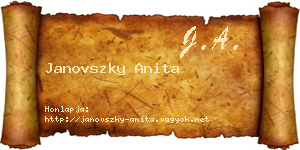 Janovszky Anita névjegykártya